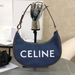 셀린* 로고 프린트 데님 아바 호보백 193952