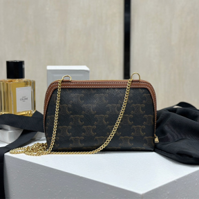 셀린* 트리오페 캔버스 미니 체인백 숄더백 10E382