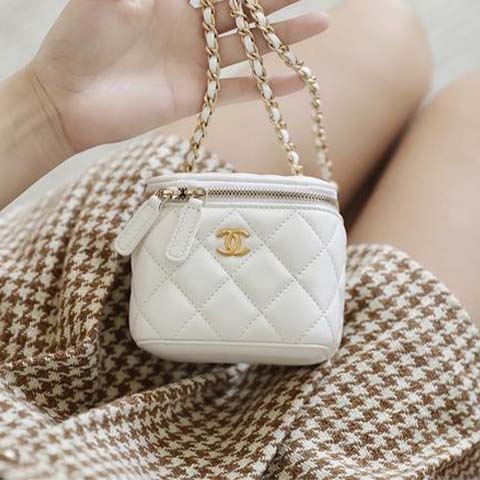 클래식 골드볼 베니티 백