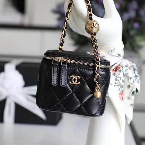 클래식 골드볼 베니티 백