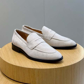 로로피아* 스웨이드 남성 구두 로퍼