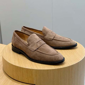 로로피아* 스웨이드 남성 구두 로퍼