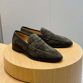 로로피아* 스웨이드 남성 구두 로퍼