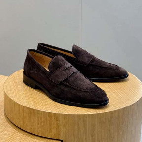 로로피아* 스웨이드 남성 구두 로퍼