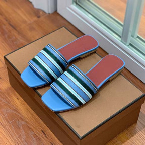로로피아* 스트라이프 샌들 슬리퍼