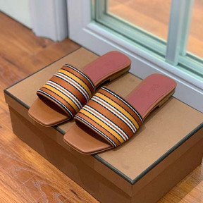 로로피아* 스트라이프 샌들 슬리퍼