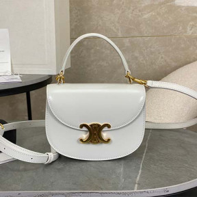 셀린* 미니 베사체 트리오페 샤이니 카프스킨 탑핸들 10L063