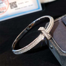 티파* T1 와이드 풀 다이아 팔찌