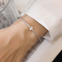 티파* 와이어 풀 다이아 팔찌