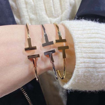 티파니 T 와이어 다이아 팔찌 3컬러