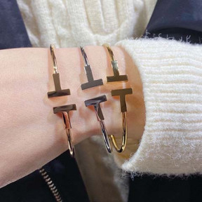 티파니 T 와이어 다이아 팔찌 3컬러