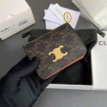 셀린느 트리오페 캔버스 컴팩트 반지갑