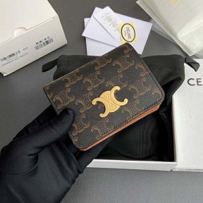 셀린느 트리오페 캔버스 컴팩트 반지갑