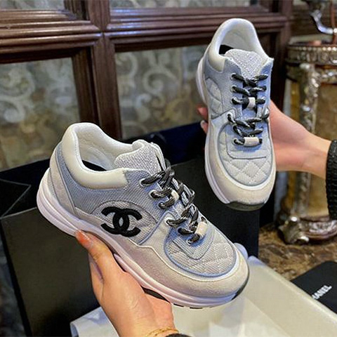 CC로고 메쉬 스웨이드 스니커즈