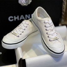 백로고 캔버스 화이트 스니커즈