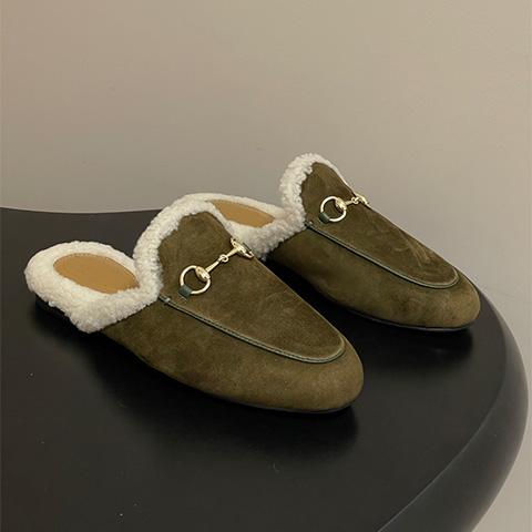 구찌 스웨이드 프린스타운 홀스빗 뮬