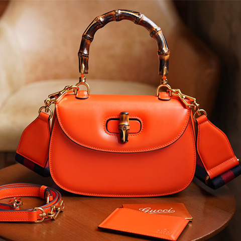 구찌 뱀부 1947 스몰 탑 핸들백 675797