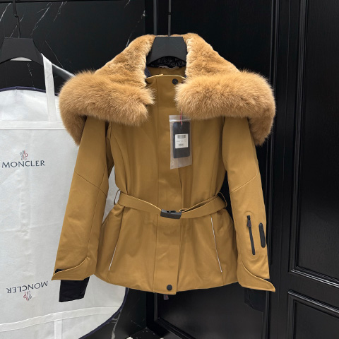 몽클레어 그레노블 벨티드 폭스 다운 자켓 패딩