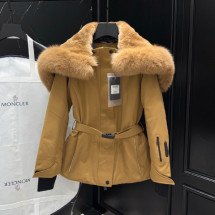 몽클레어 그레노블 벨티드 폭스 다운 자켓 패딩