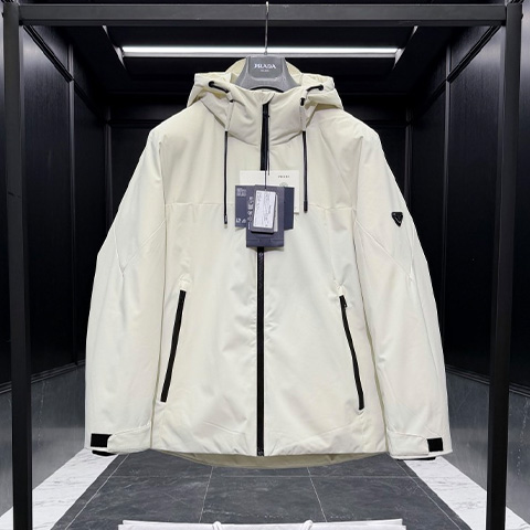 프라다 트라이앵글 삼각로고 다운 방수 패딩 자켓