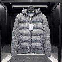 디올 오블리크 자카드 울 구스다운 패딩 자켓