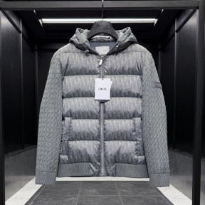 디올 오블리크 자카드 울 구스다운 패딩 자켓