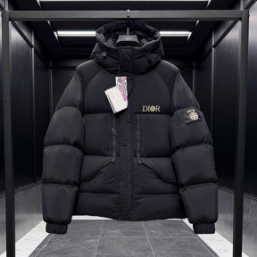 디올 스톤 콜라보 리미티드 에디션 블랙 다운 패딩 자켓