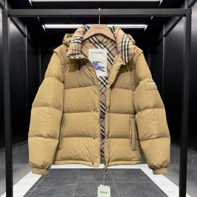 버버리 체크무늬 패딩 자켓 패딩 쪼끼(분리형)