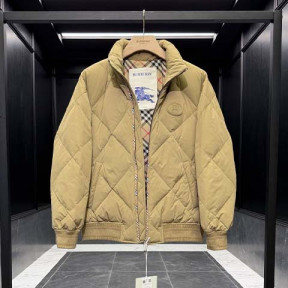 버버리 체크무늬 다이아몬드 퀼팅 패딩 자켓