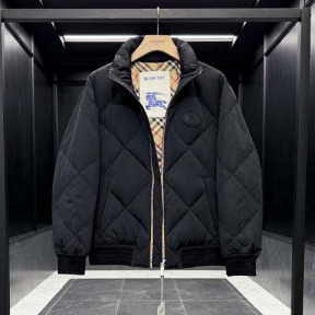 버버리 체크무늬 다이아몬드 퀼팅 패딩 자켓