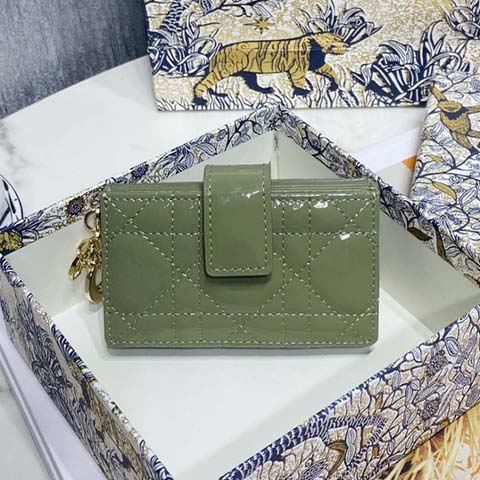 디올 페이던트 아코디언 카드지갑