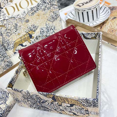 디올 까나쥬 페이던트 레이디 반지갑