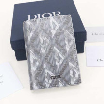 디올 CD 다이아몬드 패턴 세로형 카드지갑