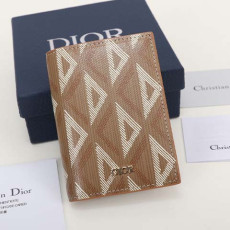 디올 CD 다이아몬드 패턴 세로형 카드지갑