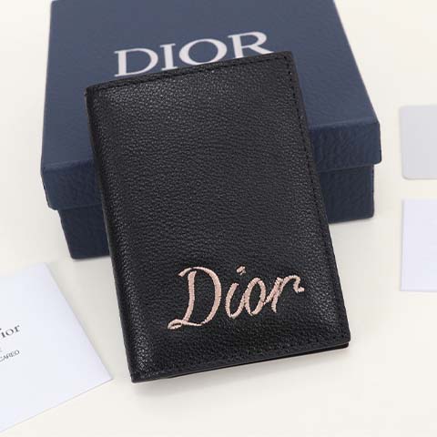 디올 CD 자수 로고 카드지갑