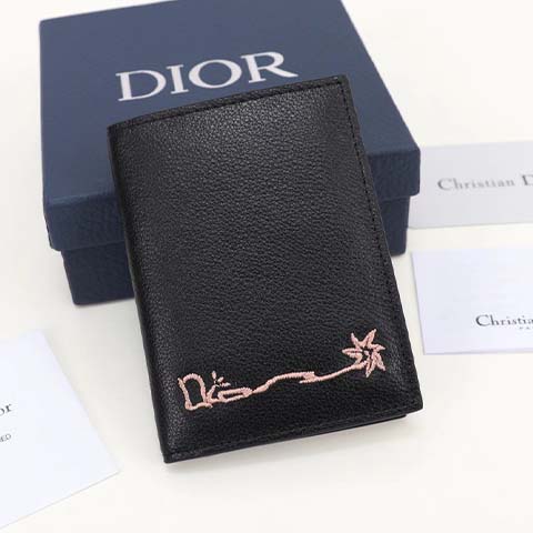 디올 캑터스 잭 자수 로고 카드지갑