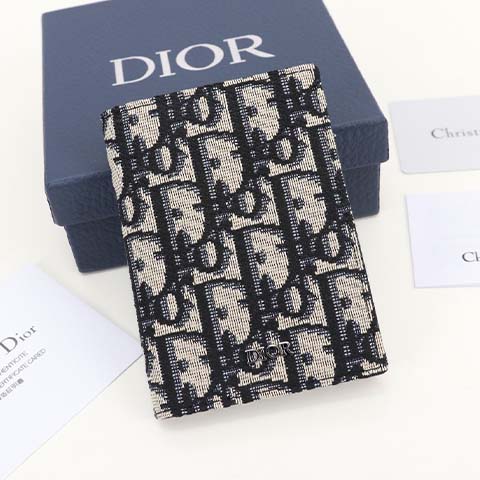 디올 CD 오블리크 자카드 카드지갑