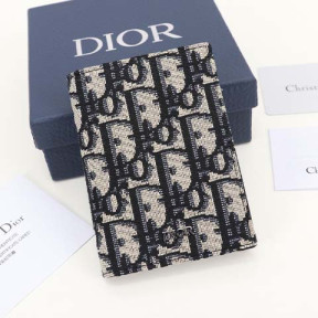 디올 CD 오블리크 자카드 카드지갑