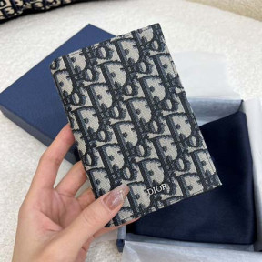 디올 CD 오블리크 자카드 여권지갑 카드지갑