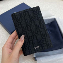 디올 CD 오블리크 자카드 여권지갑 카드지갑