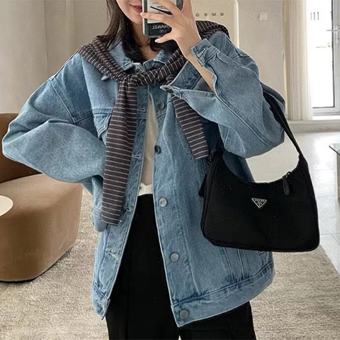 프라다 리에디션 나일론 호보백 숄더백 블랙